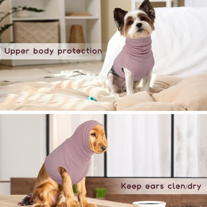 ROZKITCH Cat Neck Protector, Cat Surgery Recovery Suit | Surgical Neck Cover Dog Ear Hematoma Wrap Purple XS - color: Purple, size: XS(Chest: 14.2")