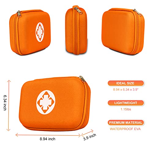 Small-Waterproof Car First-Aid Kit Emergency-Kit - Orange 277Piece Camping Equipment for Camping Hiking Home Travel YIDERBO - color: Orange