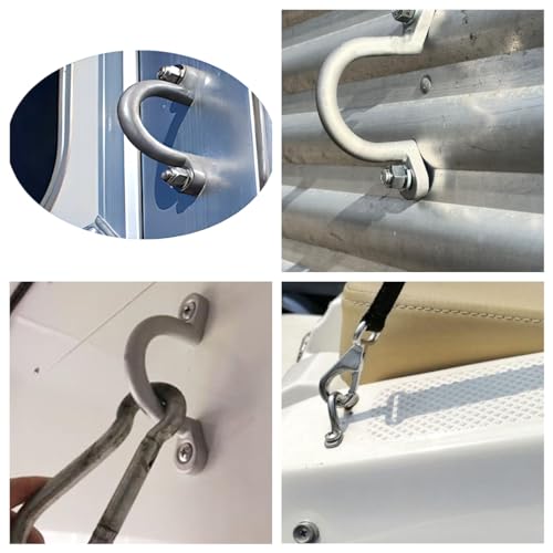 2" I.D. Aluminum Bolt On Tie Loop Horse Trailer Rope Lashing Tie Down Ring