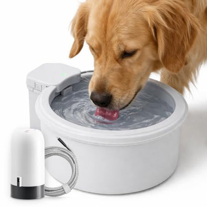 9" Self-Refilling Dog Water Bowl & Bottle Pump Bundle - size: 9" Bowl, style: Bottle Pump