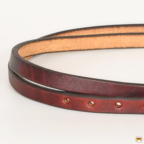 HILASON Western Horse Throat Latch Replacement Strap Headstall Harness Leather - color: Mahogany