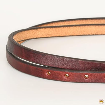 HILASON Western Horse Throat Latch Replacement Strap Headstall Harness Leather - color: Mahogany