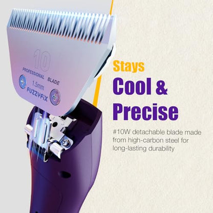 Professional Horse Clippers Cordless Detachable Wide Blade 2 Speed