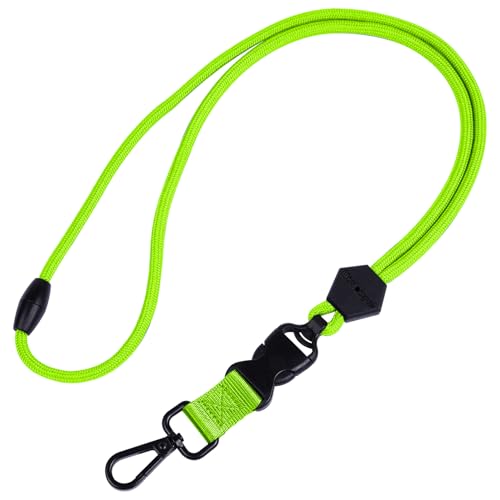 Wisdompro 23 inch Round Cord Lanyard with Safety Breakaway Buckle - color: Neon Green