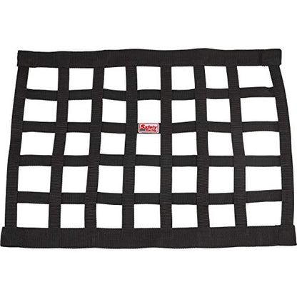 Safety Racing 18 x 24 Red Ribbon Style Window Net, Nylon/Polyester - color: Red