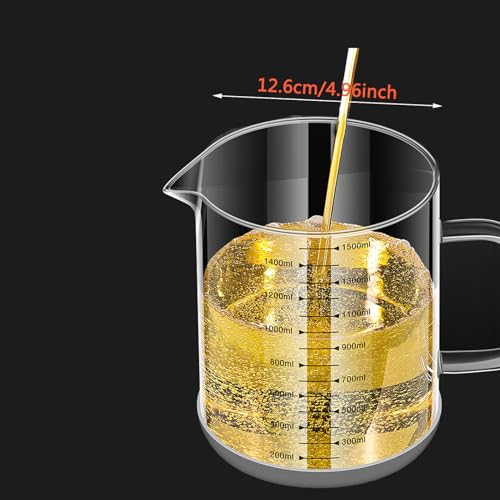 Yogurt Strainer Glass,Nut Milk & Juice Strainer for Juicing,1500ML