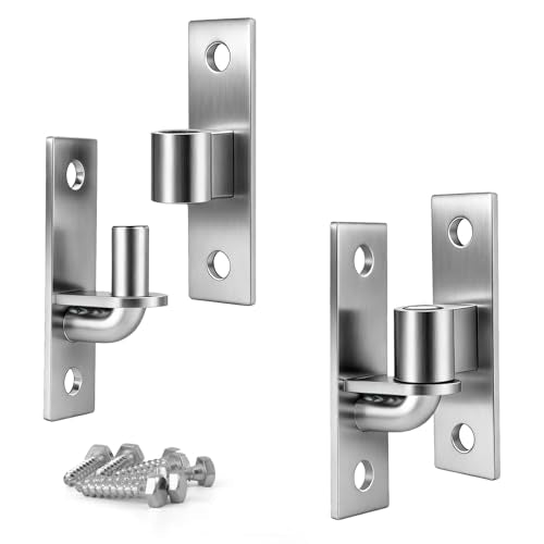 2 Pack(4pcs) Wall Mount Gate Hinges,Set with 5/8" Hinge Pin for Farm Gates, Chain Link Fence Gate, Capacity up to 600lbs(Screws Included)