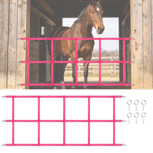 48" x 20" Stall Guards for Horses with Adjustable Straps and Hardware (Pink) - color: Pink