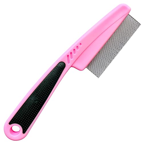 Flea Comb for Dogs and Cats, Fine-Toothed Pet Combs for Detangling or Dematting Face & Paws