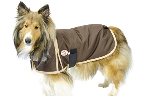 Derby Originals Ruff Pup 1200D Ripstop Waterproof Winter Dog Coat 150g Medium Weight - color: Chocolate, size: Medium (17.5 in)
