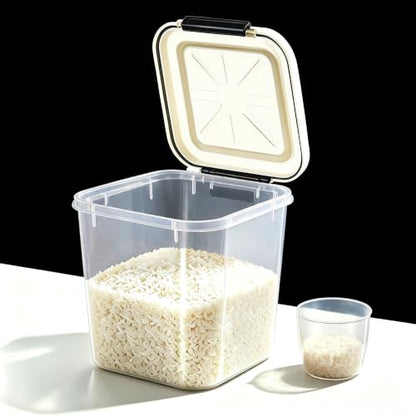 Rice Container - Flour Rice Dispenser 20lbs/10kg/10.6qt Food Grain Cereal Bins Pet Food Storage Laundry Pods Container for Household Pantry Organization (20lbs)