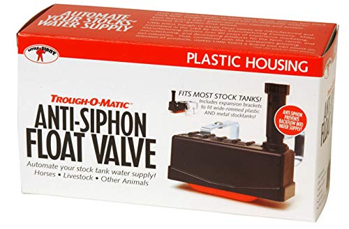 Little Giant® Trough-O-Matic® Stock Water Tank | Float Valve Controlled Watering Tank with Plastic Housing (Anti-Siphon Valve with Expansion Brackets, 1, Count) - style: Anti-Siphon Valve with Expansion Brackets