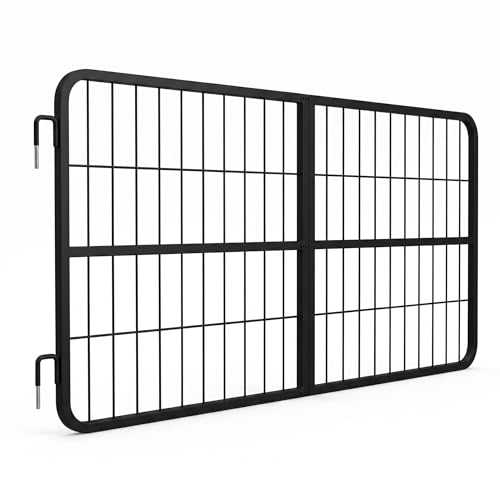 Horse Stall Gates, Horse Stall Door Guards, Stall Gates for Horses, Heavy Duty Steel Mounted Stall Barrier, Powder Coated Matte Black, 48 Inch Wide x 24 Inch High