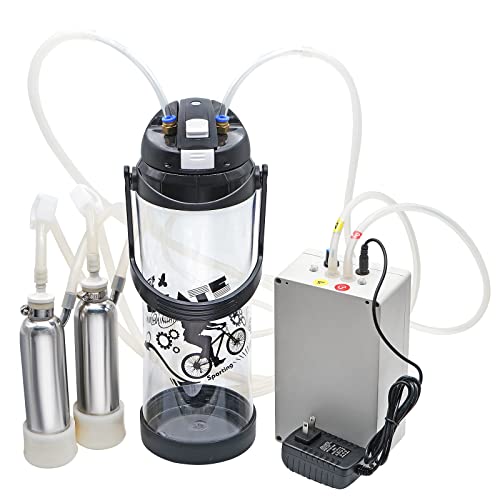 3L Cow Milking Machine Electric Pulsation Vacuum Pump Cow Milker - size: Cow