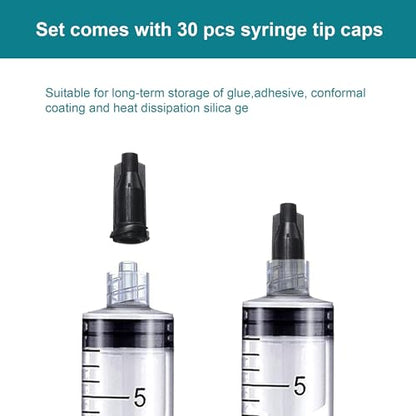 20ml Luer Lock Syringe with Cap, Sterile 5cc Syringes Without Needle, 30Pcs | 30Pack, Individually wrapped 20 ml / cc plastic syringes. Luer lock tip caps prevent liquid leaks. Accurate scale. No needles