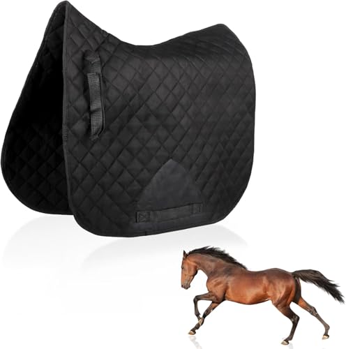 Basic Breathable Horses Saddle Pad, Breathable Schooling Pad, Black