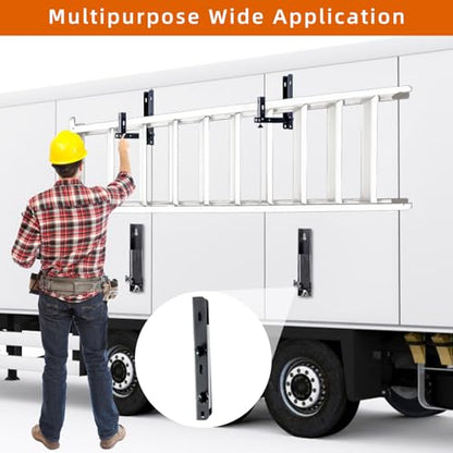 Foldable Side Mount Trailer Ladder Rack for Open/Enclosed Trailers