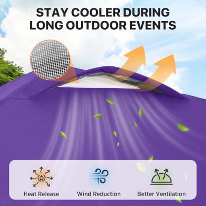 EAGLE PEAK 6.6x6.6 Pop Up Canopy Tent Easy Up Canopy Outdoor, Purple - color: Purple, size: 6.6x6.6