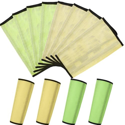 Jexine 8 Pcs Mesh Fly Boots for Horse - color: Grass Green Light Yellow