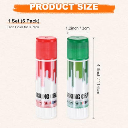 M METERXITY 6-Pack Livestock Marker, 11.6 Cm/4.6 Inches Medium Animal Crayons for Pig/Cattle/Cow/Sheep Supplies, Farming Livestock Marking Crayons [Red/Green] - color: Red/Green