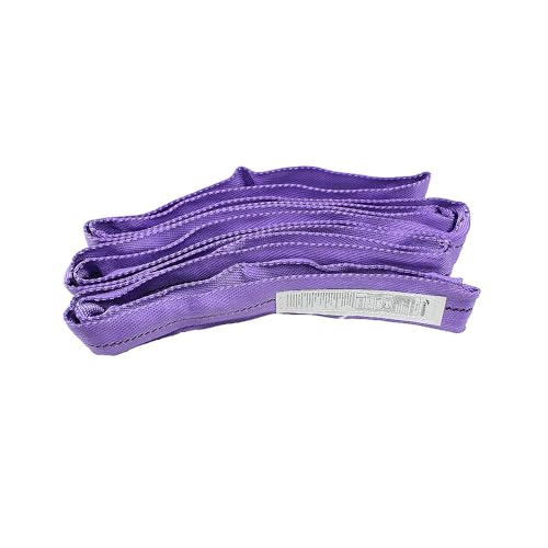 Purple Polyester Endless Round Sling Rigging Lifting Straps, 4 Feet Length, 2,600 lb. Vertical Capacity, 5,200 lbs Basket - color: 01 Purple - Vertical Capacity 2600LBS, size: 4ft