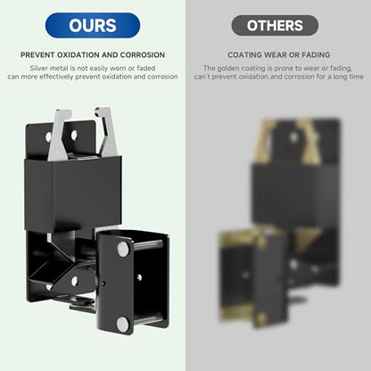 Heavy Duty Two-Way Farm Gate Latch with Padlock Hole, 2 Pack | Two-Way Opening Design; Solid Steel, Weather Resistant; Padlock Compatible; for Farm, Ranch, Pasture, Corral, Stable Gates
