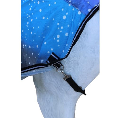 76" Horse Mesh Lightweight Breathable Summer Spring Sheet Bellyband 73437 - color: Galaxy, size: 76 inches