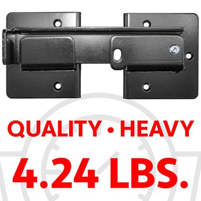 Double Gate Flip Sentry Gate Latch-Flip Latch. Padlocked for Added Security Powder Coated Black & Has Hardware - CASE Qty 6 - size: FLIP / DUMPSTER, style: CASE
