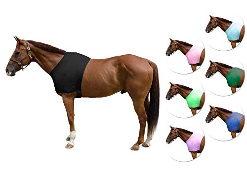 Lycra Stretch Horse Shoulder Guard - color: Black, size: Small Pony 54" to 58"