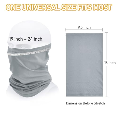 TICONN Neck Gaiter for Men Women, Cooling Bandana Face Mask Cover Gator - color: Chiseled Stone-4pk, style: Quick Dry