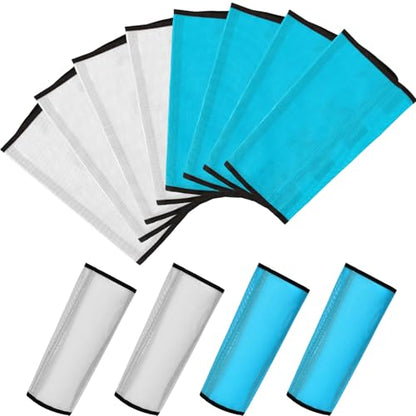 Jexine 8 Pcs Mesh Fly Boots for Horse - color: Light Blue, White