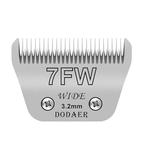 7FW Dog Grooming Wide Blades,Compatible with Andis,Oster A5,Wahl KM10 - color: Silver, size: 7FW 3.2mm