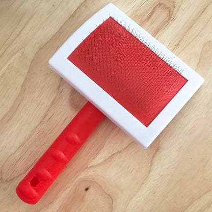 JUSPRO Sheepskin Rug Brush (Red, Large) - size: Large