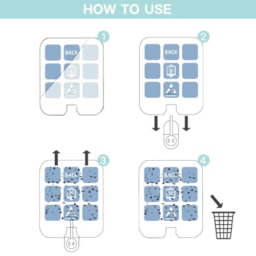36 Pcs Sticky Refill Glue Cards, Compatible with Safer Home SH502, Dynatrap DT3005W-DS3, DT23005-06, Targets Moth, Fly, Mosquito, Gnat and More, Safe and Super Sticky (Aqua Blue) - color: Aqua Blue