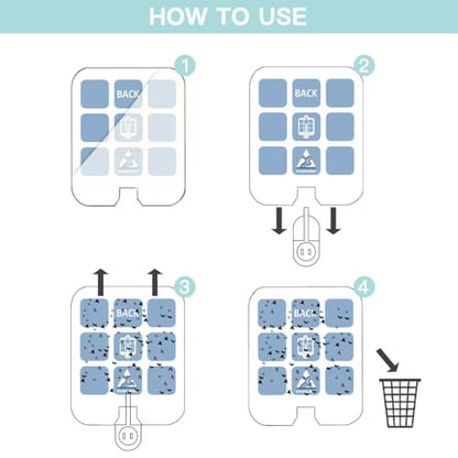36 Pcs Sticky Refill Glue Cards, Compatible with Safer Home SH502, Dynatrap DT3005W-DS3, DT23005-06, Targets Moth, Fly, Mosquito, Gnat and More, Safe and Super Sticky (Aqua Blue) - color: Aqua Blue