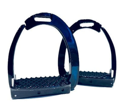 EXTREME Horse Safety Stirrup Irons – Black, Quick Release Aluminum Stirrups Size 4.75 inches
