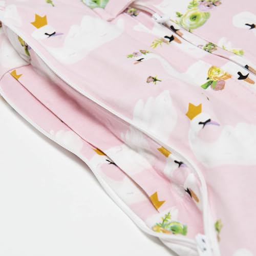 Woombie Grow with Me Baby Swaddle, Convertible Swaddle Fits 0-9 Months, Expands to Wearable Blanket for up to 18 Months, Princess Swan - color: Princess Swan, style: Grow With Me