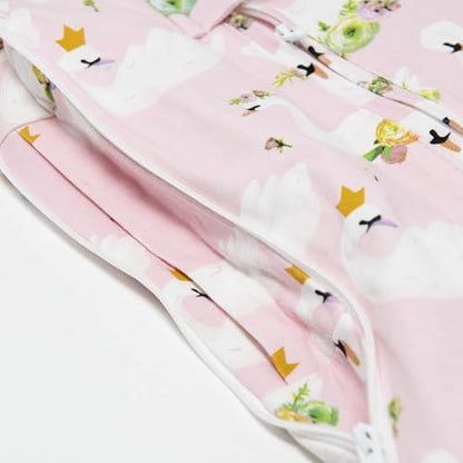 Woombie Grow with Me Baby Swaddle, Convertible Swaddle Fits 0-9 Months, Expands to Wearable Blanket for up to 18 Months, Princess Swan - color: Princess Swan, style: Grow With Me