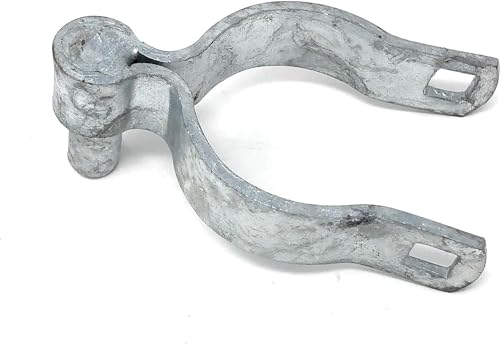 Chain Link Gate Post Hinge - Heavy Duty Pressed Steel - Includes Carriage Bolts & Nuts (Galvanized Steel, 2-3/8") - color: Galvanized Steel, size: 2-3/8"