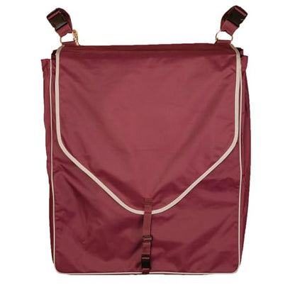 Schneiders Supreme Stall Front Large Horsewear Bag II | Durable 600D Polyester | Teflon Coated | Removable Plexiglass Bottom | Portable & Easy to Hang | Color Burgundy - color: Burgundy