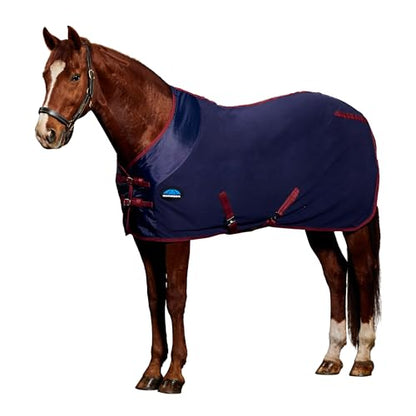 WeatherBeeta Anti-Static Fleece Cooler Standard Neck - color: Navy/Burgundy, size: 84"
