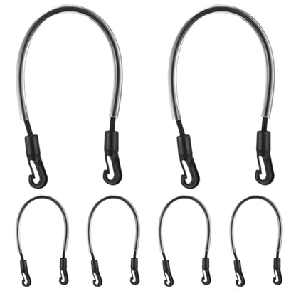 6 Pcs Horse Blanket Leg Straps, Elastic Horse Blanket Replacement Straps with Ended Clips & PVC Cover Tube, 20.1-27.6" Stretchy Rug Leg Accessories
