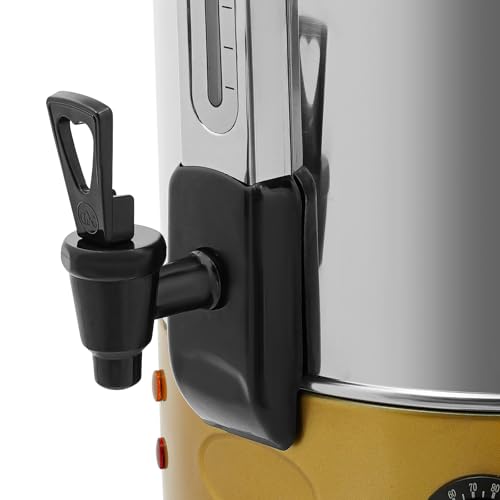 Electric Heat Preservation Bucket, 304 Stainless Steel Coffee Urn with Water Level Gauge, 5Gal Capacity & 86-230 ℉ Temp Control, Commercial Hot Water Dispenser for Cafe, Restaurant, Milk Tea Shop Etc