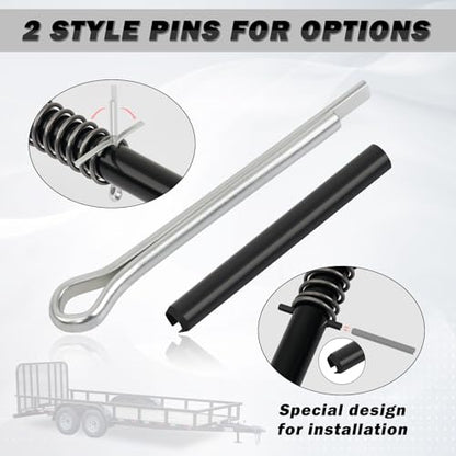 2Pack 819T Trailer Gate Spring Latch Kit with Spring & 2 Style Pins - color: 2 PCS-