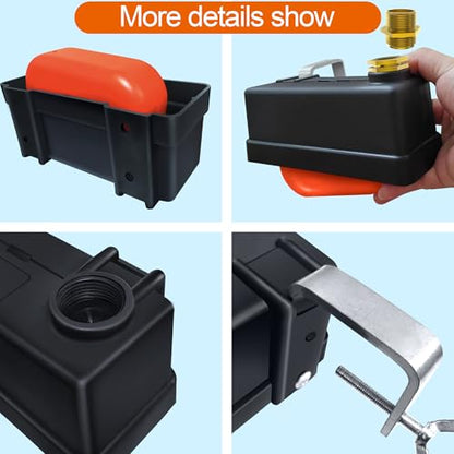 Water Trough Float Valve for Stock Tank, Automatic Control Waterer Level for Livestock Horse Chicken Animal Fish Pool with Hose Metal Connector & Ptfe tape （2 pack） - style: Stock Tank Float Valve-2PCS