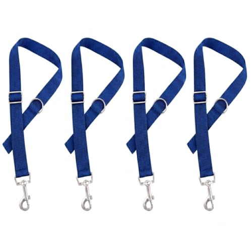 4Pack Nylon Bucket Straps for Horse Buckets & Hay Nets,Dark Blue | Adjustable bucket straps, 15 to 28.3 inches, flexible length, horse water feeder strap, custom fit, stall accessories - color: Dark Blue