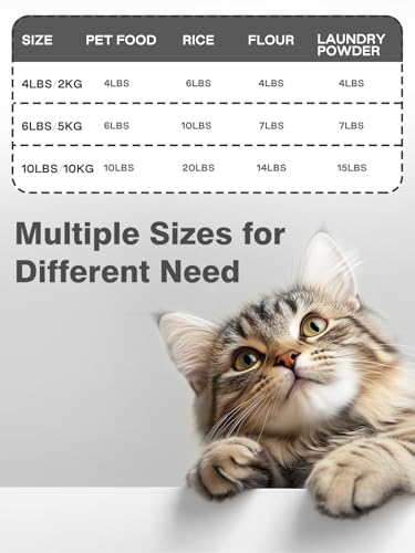 LivLab Mker 20 lb Stackable Pet Food Storage Containers, 3 Pack - color: 20LBS-3Pack-White-2