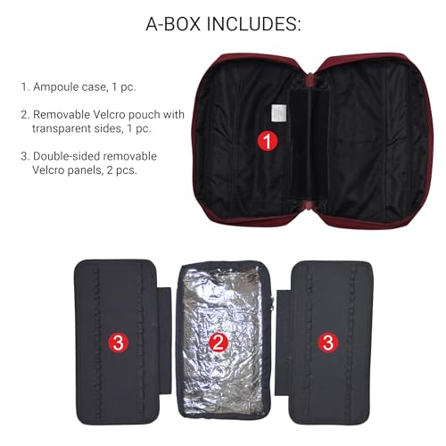 156-Slot Ampoule Case 1-10ml Medical Storage Organizer 12.6" EMT Bag Red