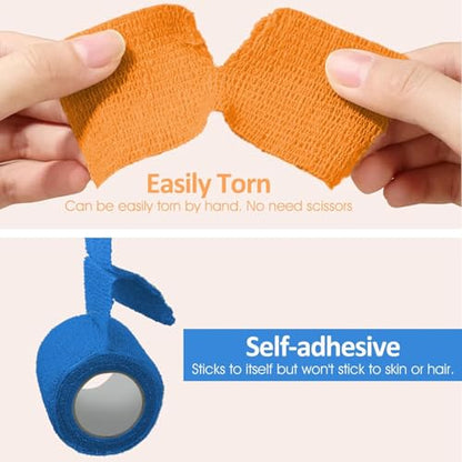 BIRDDIE 39 Packs 1"/2"/3" Colorful Self Adherent Bandage Wrap - color: Colorful Bandage-39