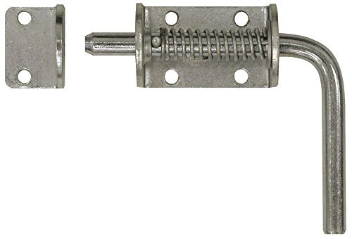 Buyers Products B2595LKB Spring Latch Assembly with Keeper, 1/2" Spring Loaded Latch Pin, Zinc-Plated, Ideal for Gate Latch, Utility Latch, Trailer Latch, Cage Latch